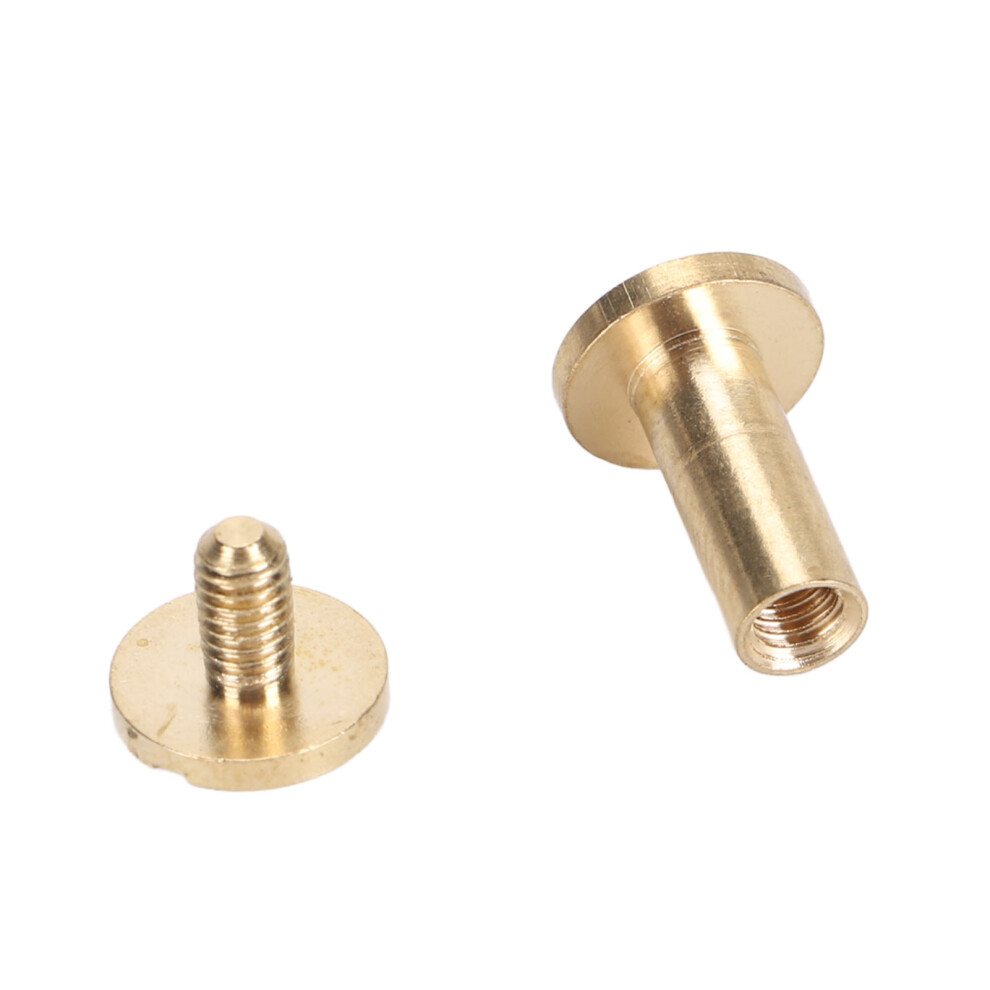 50 Set Brass Rivets Kit Diy 8Mm Slot Screw 9121376276170