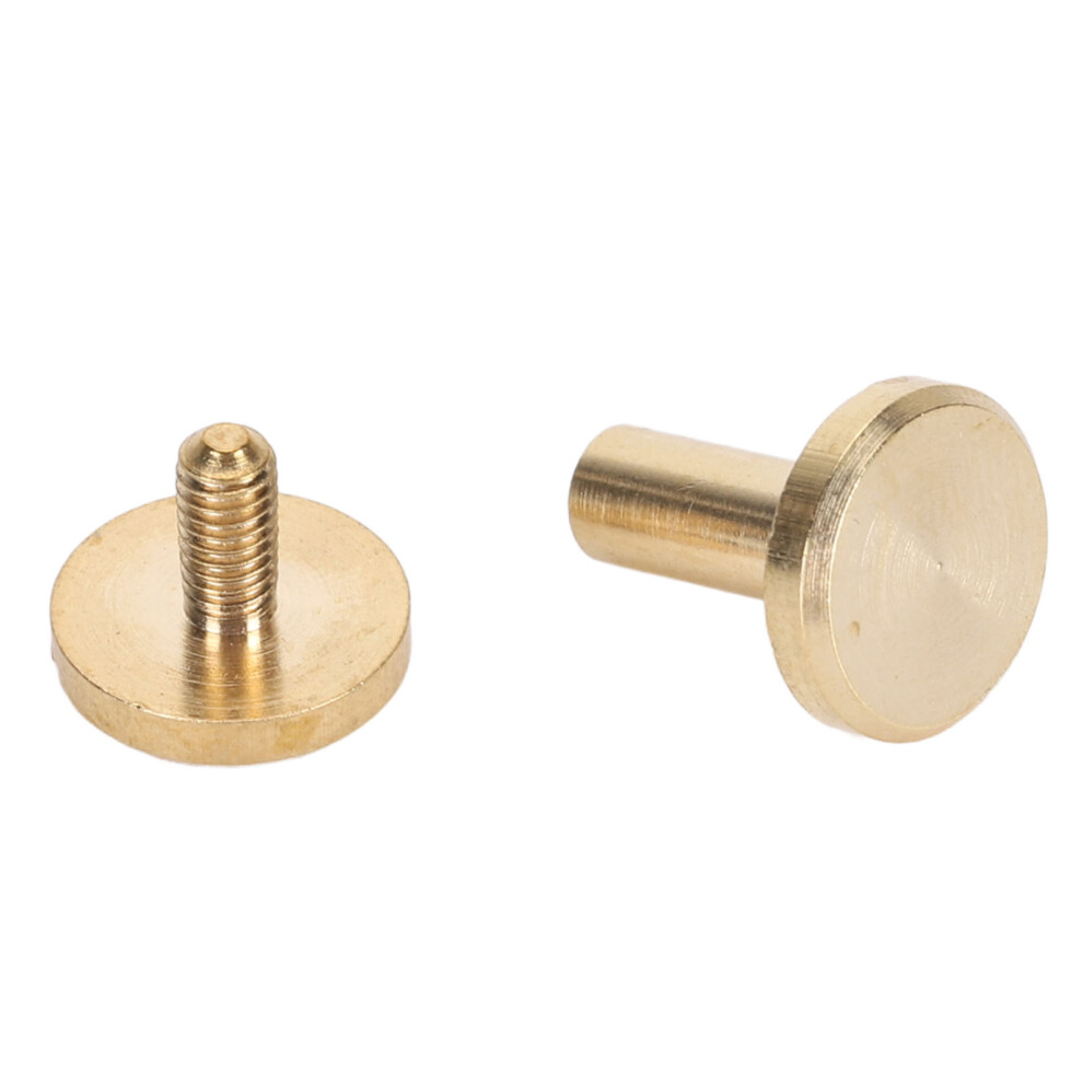 50 Set Binding Rivet Round Flat Head Brass Slot 9121376276262