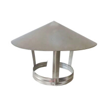 Stainless Steel Chimney Flue Rain Cover Protector Cap For Pipe Fitting, 200mm/90mm, Snow And Rain Shield