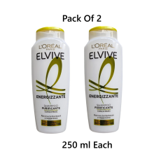 L'Oreal Elvive Energizzante Shampoo Purificante 250ml (Pack of 2)