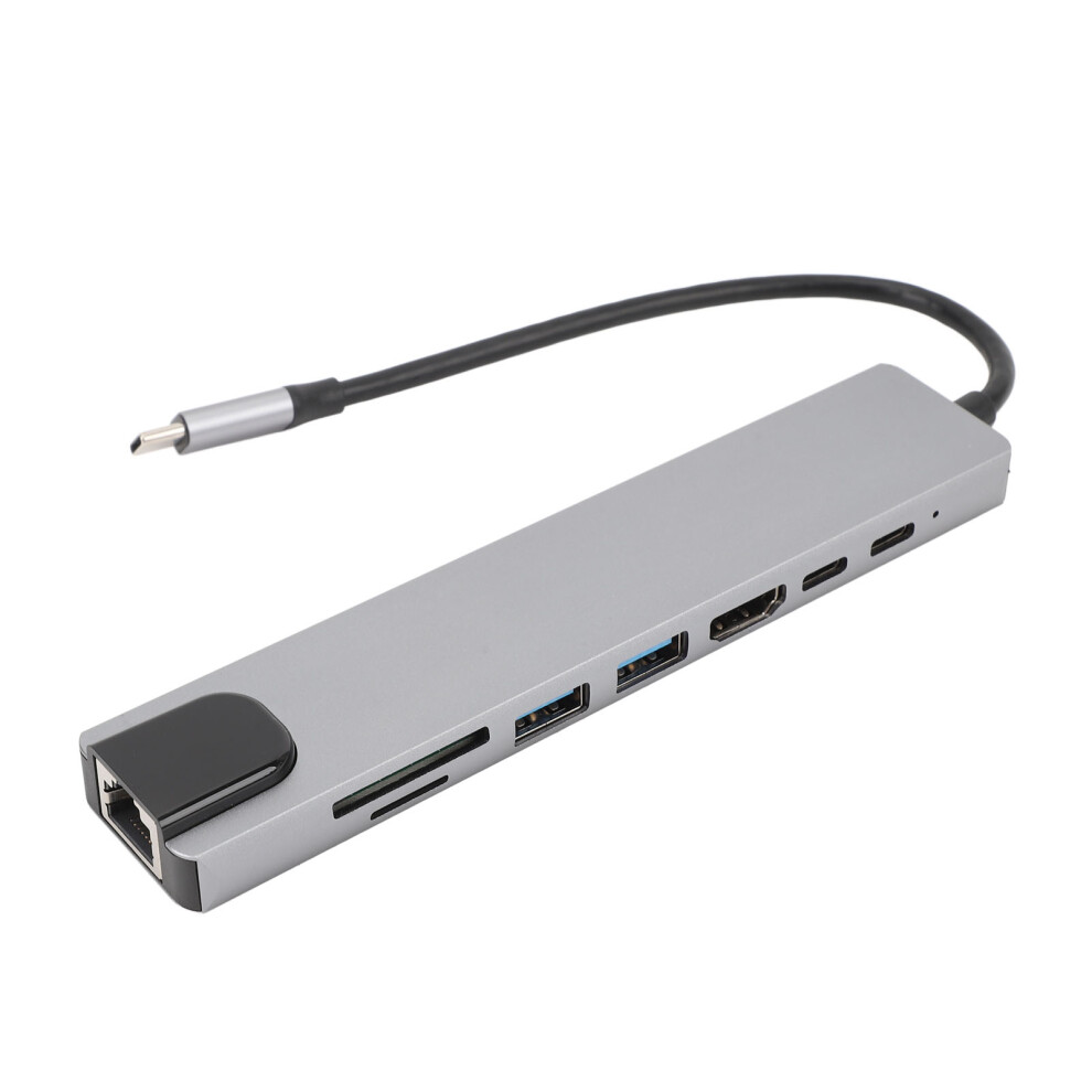 8-In-1 Type C Hub With 4K Hdmi & 87W Pd, Aluminum Alloy 7671337321682