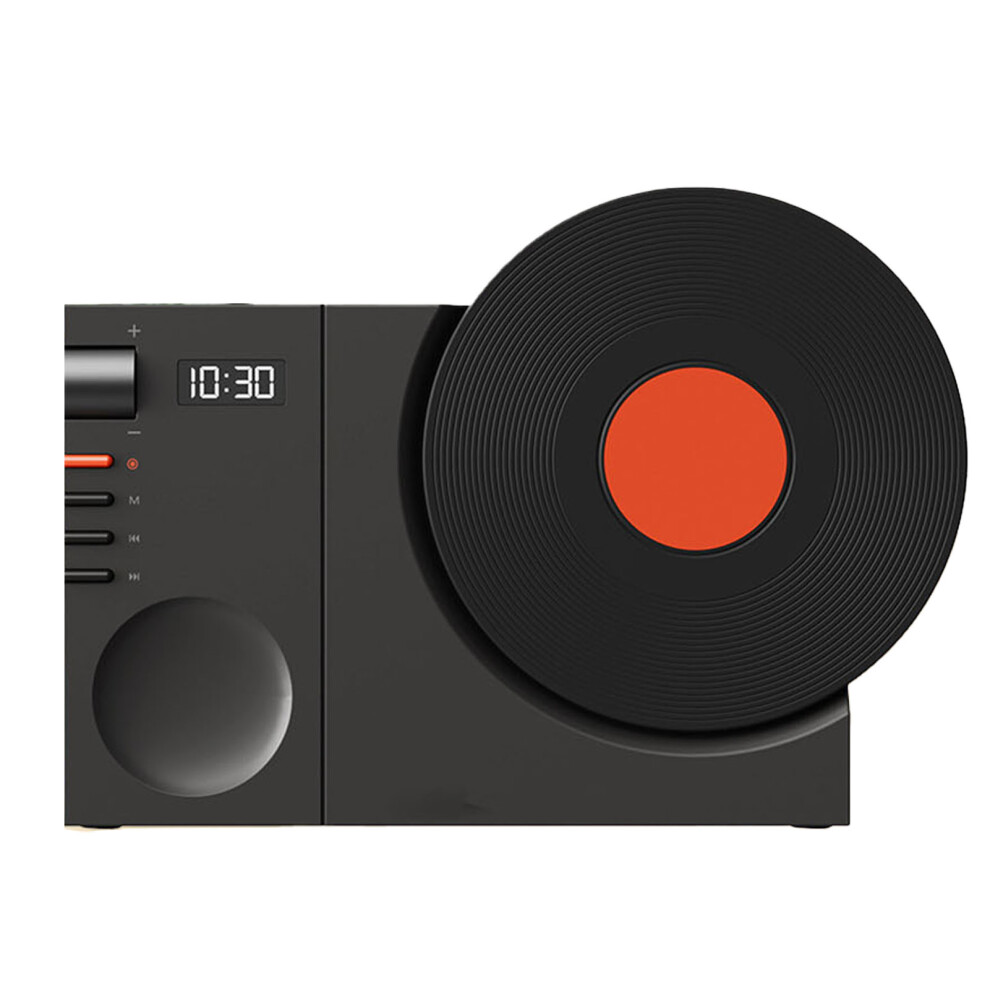 Vintage Bt Wireless Miniature Record Player Speaker 1200Mah Black 4631337322976