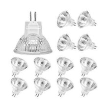 Mr11 halogen bulbs (pack of 12), Gu4 halogen bulb 12v 20w, Mr11 Gu4 dimmable bulb cover for ceiling light