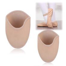 Ballet Dance Lace Shoe Sock Pads Knitted Fabric Toe Cap Covers Non-Slip Half Socks Gel Protectors Long Toe Cap Covers
