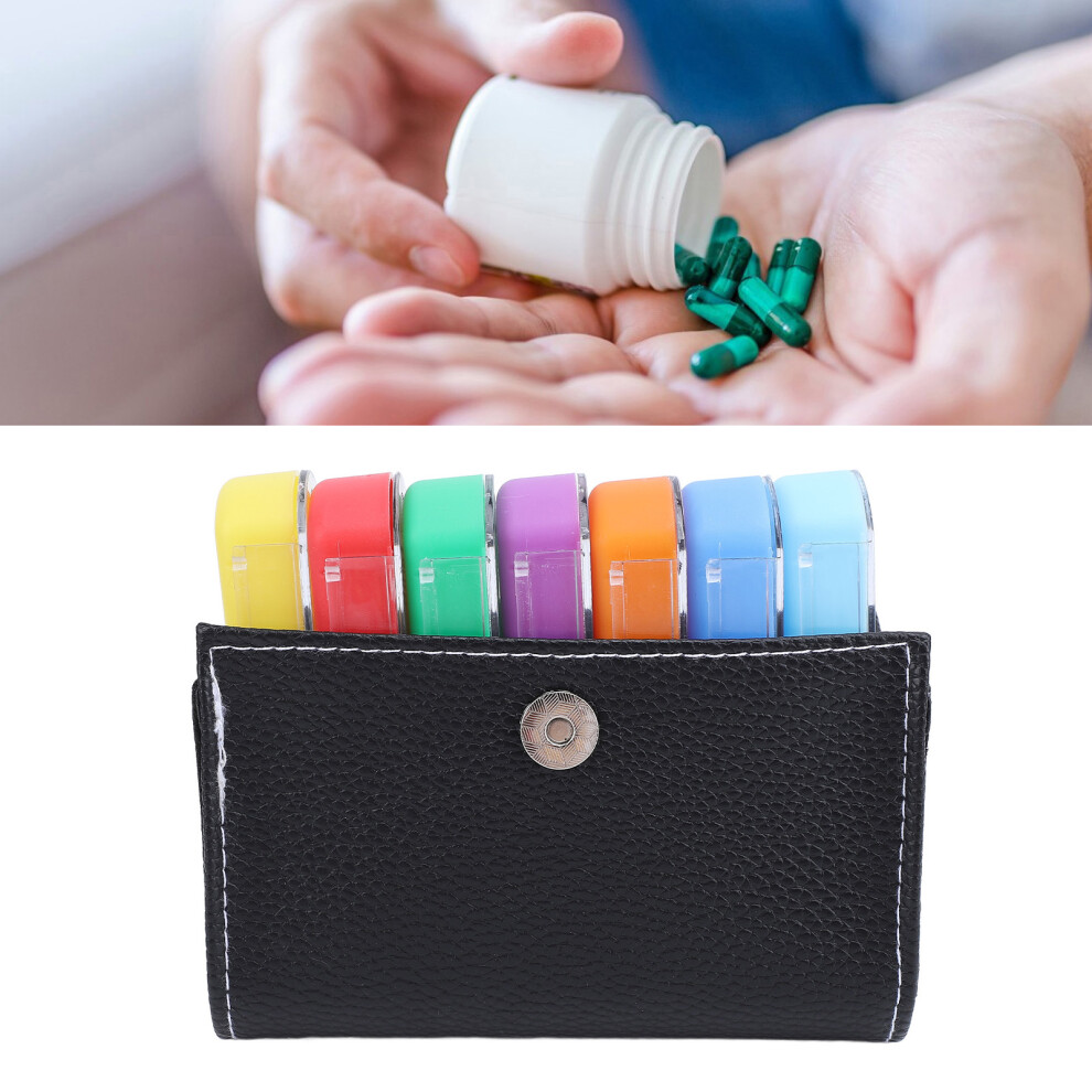 Colorful 7-Day Portable Weekly Medication Organizer, 4x Daily
