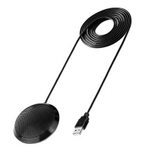 Condenser Microphone Studio Mic For Laptop And Desktop - Metal Body, Black, Compact Mini Mic For Online Classes