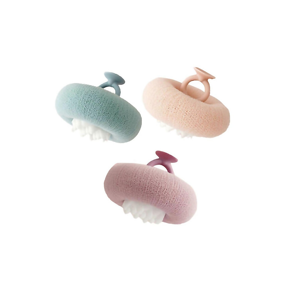 For 3pack Sponge Mesh Pouf Shower Ball Body Wash Sponges Loofah