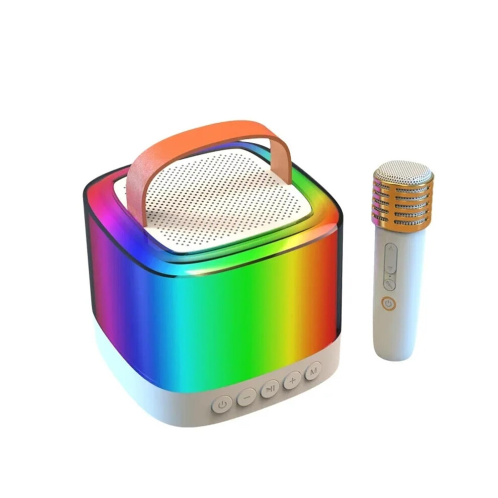 Q21 25W Speaker Machine Dual Microphone, Stereo Speaker, RGB Ambient Light, Outdoor Speaker, Color E, Size 97x97x80mm-image-OPC-PJG2J5Y-NEW