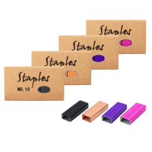 Coloured Staples Set No 10 Metal Staples 1000 Staples Per Pack Assorted Colours Jam-Free Mini Desk Stapler Refills