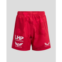 (10-11 Years) Scarlets Kid's Red Shorts Castore 24/25 Home Shorts - New