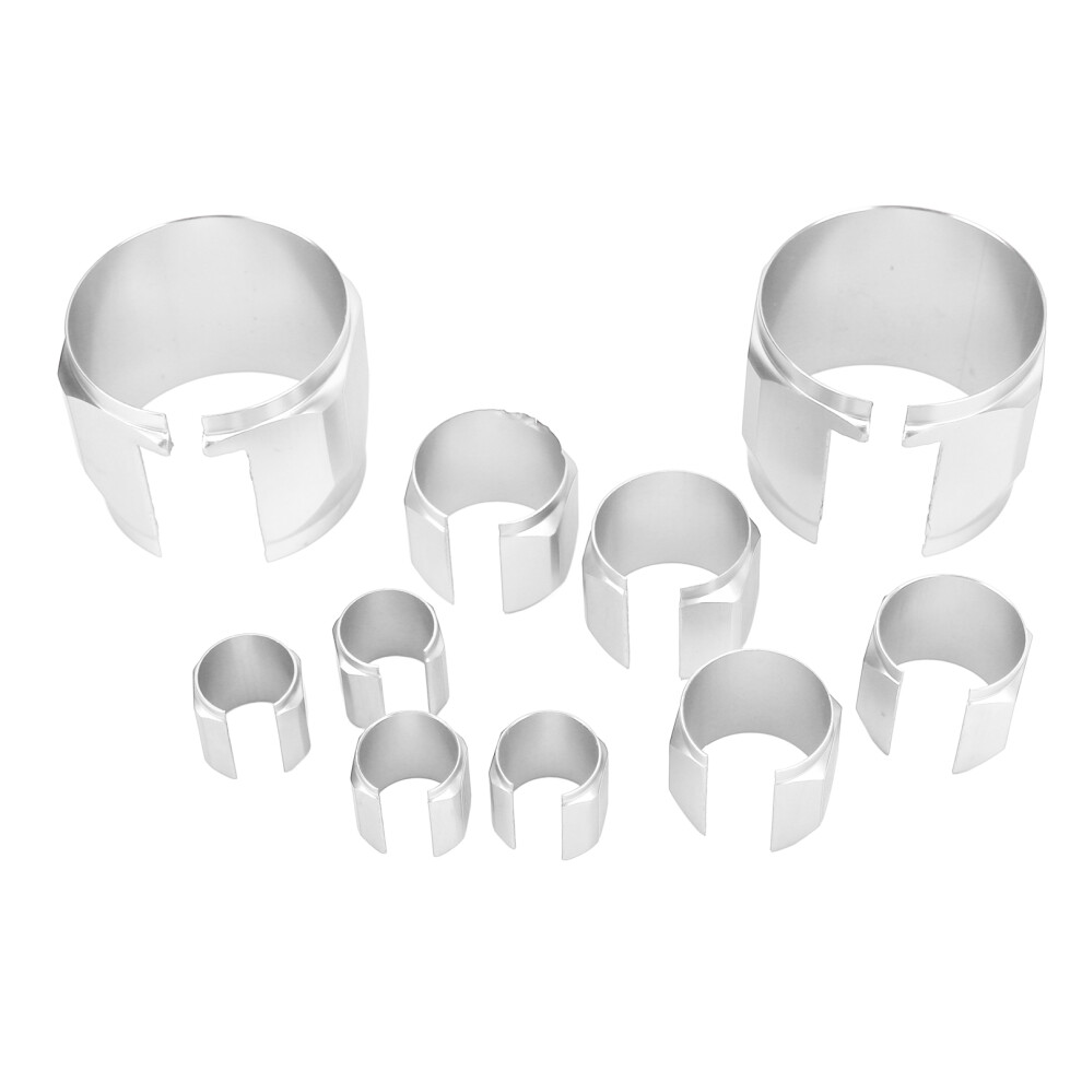 Stainless Steel Radiator Hose Cover Kit - Universal, Extreme Heat Resistant, Silver 8741337330621