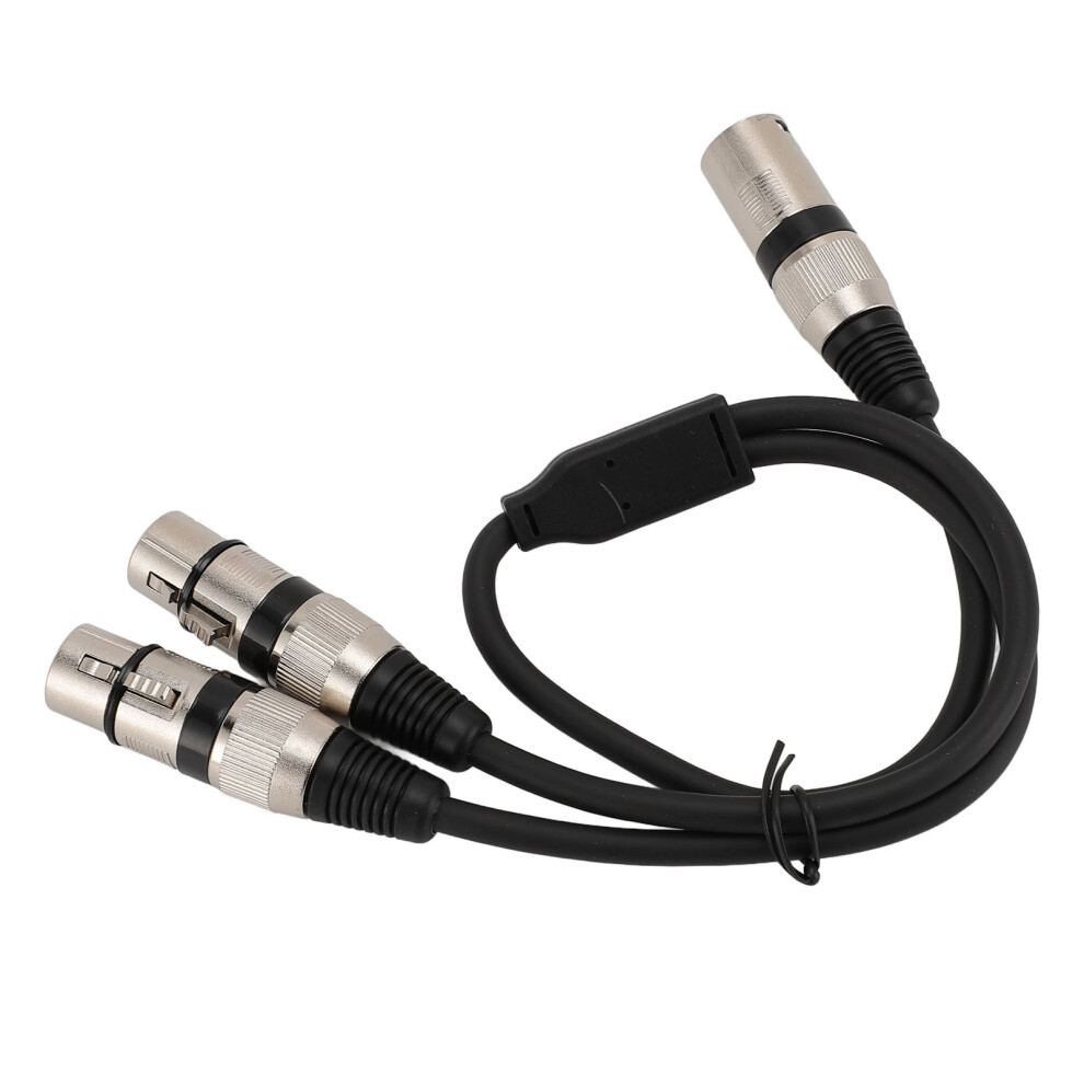 19.7In Xlr Splitter Cable For Mic Mixer Amplifier Stage Use Black 4951337331304