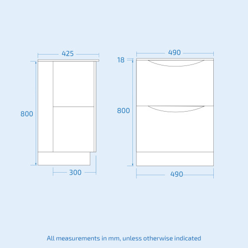 NES Home Nes Home White 500mm Freestanding Vanity Unit Round Ceramic Countertop Basin 2