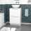 NES Home Nes Home White 500mm Freestanding Vanity Unit Round Ceramic Countertop Basin 5