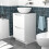 NES Home Nes Home White 500mm Freestanding Vanity Unit Round Ceramic Countertop Basin 6