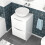 NES Home Nes Home White 500mm Freestanding Vanity Unit Round Ceramic Countertop Basin 7