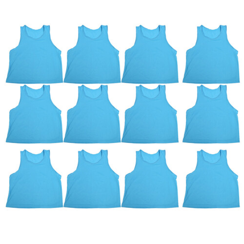 12pcs Kid Training Vest Breathable Mesh Team 2
