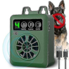 (Verde) Dispositivo ultrasónico eficaz contra los ladridos de perros, adiestrador para perros de exterior,