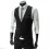 (M-Nero)Gilet da uomo slim fit monopetto 1