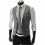(M-Grigio)Gilet da uomo slim fit monopetto 1