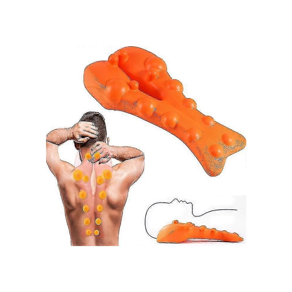 (Orange) Trapezius Stretcher, Trapezius Trigger Point Massager, Muscle Knot Remover For Back