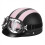 (Pink) Retro Motorcycle Leather Half Helmet With Goggles 1