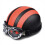 (Orange) Retro Motorcycle Leather Half Helmet With Goggles 1