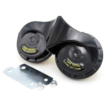 (Black) 12V 2Pcs Loud Air Electric Snail Horn Dual Tone Snail Horn for Motorcycles Cars Small Yact