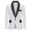 (XL-BIANCO)Abito da smoking slim fit da uomo 1