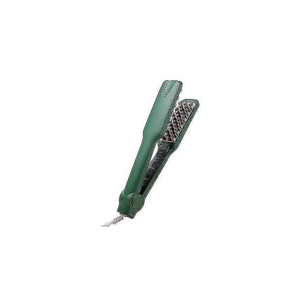 (green) Volumizing Hair Iron Straightener Ceramic Hair Crimper Fluffy Hair Curler