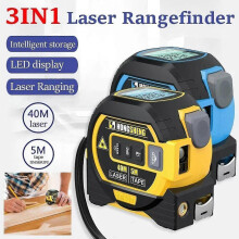 (Gul) 40/60m Mätsikte 3-i-1 Infrarött Laserbandsmätning, handhållet elektroniskt digitalt band