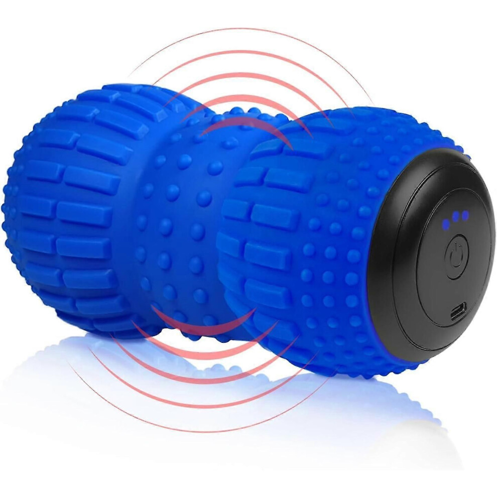 (Standard Vibration) 2in1 Vibrating Peanut Massage Ball With 4 Massaging Speed, Deep Tissue Trigger Point Therapy For Myofascial