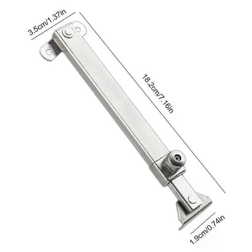 (Flat foot) Stainless Steel Window Support Practical Telescopic Window Limiter Windproof Brace Stopper Angle Controller