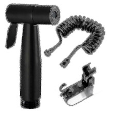 (Black Toilet Spray Gun Cord) Hand-held Bidet Sprayer, Adjustable Toilet Water Pressure, With Bidet Hose