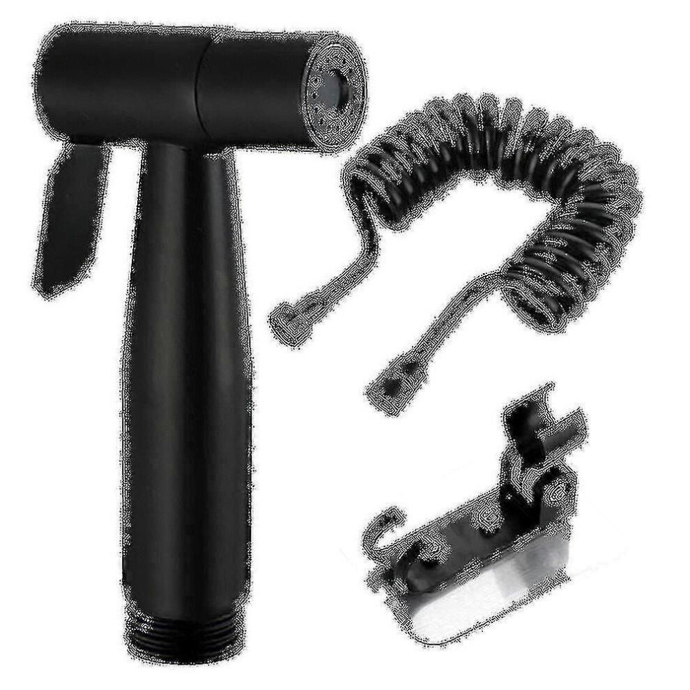 (Black Toilet Spray Gun Cord) Hand-Held Bidet Sprayer, Adjustable Toilet Water Pressure, With Bidet Hose 9013291326422