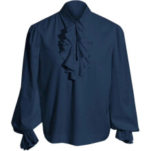 (S-Navy) Camicia da pirata da uomo, stile vampiro, rinascimentale, vittoriano, steampunk, gotico, con