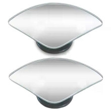 (2pcs Sector) 2pcs Car Framless Blind Spot Mirrors 360 Degree Adjustable Wide Angle Sector Convex Mirror Car Auxiliary