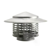 Tapa de chimenea de acero inoxidable (75 mm) de 75/200 mm para conductos de ventilación, chimeneas,