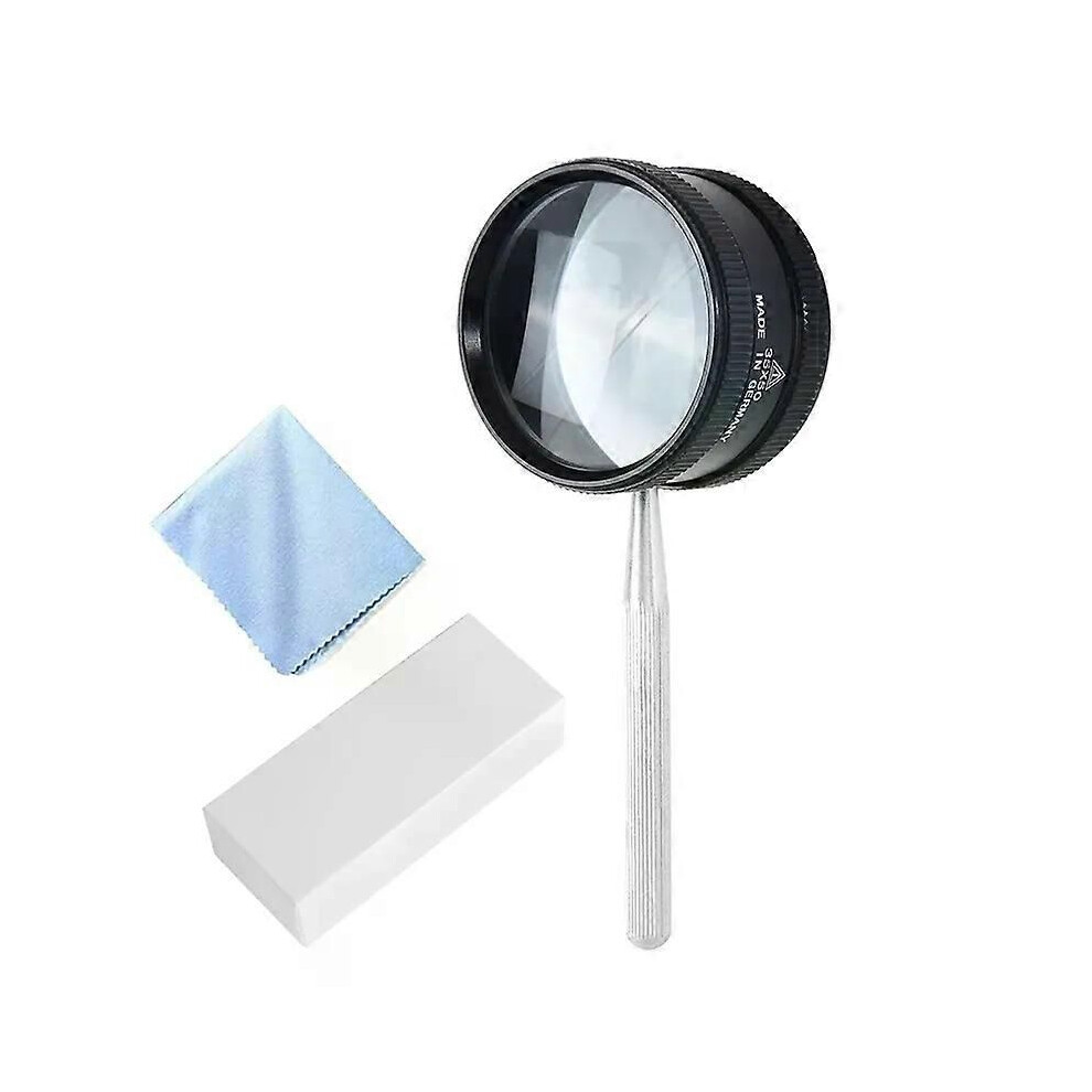 Black (Black) 35X Magnifying Reading Magnifiers Jeweler Portable Magnifying Glass Loupe Lupe Zinc Alloy Material 50Mm