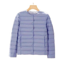 (M-bleu) Nouvelle doudoune légère à col V et manches longues, en duvet de canard blanc, coupe oversize.