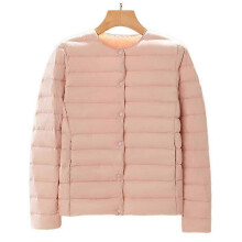 (M-rose) Nouvelle doudoune légère à col V et manches longues, en duvet de canard blanc, coupe oversize.
