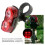 (Horizontal) 1pc Bicycle Rear Light AAA Batteries High Visibility Red Light Tail Light Horizontal Or Vertical MTB 2