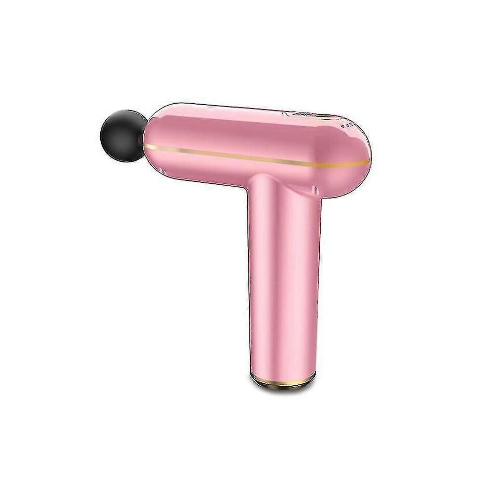 (pink) Portable Fitness Equipment Fascia Gun Electric Massage Gun Muscle Relaxation Massager