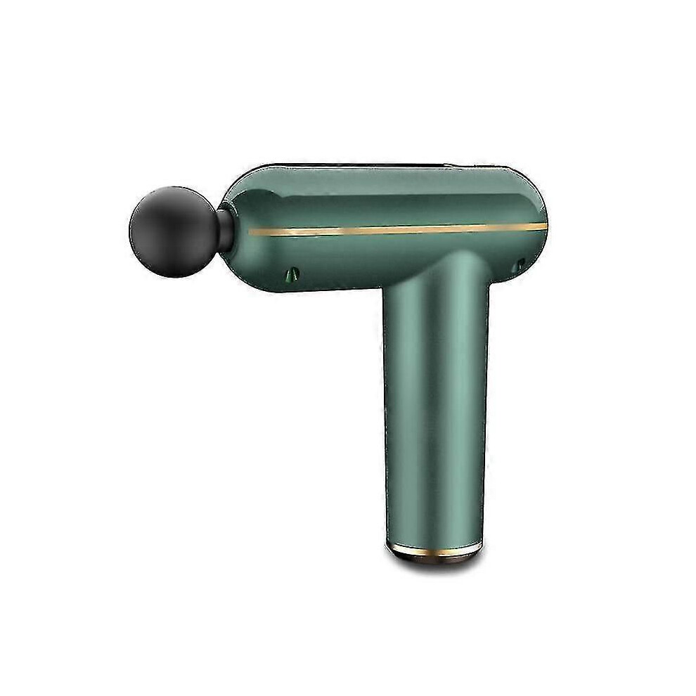 (green) Portable Fitness Equipment Fascia Gun Electric Massage Gun Muscle Relaxation Massager