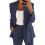 (S, Dark Blue) Womens 2pce Light Suit Blazer+trousers 1