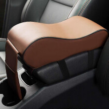 (Brown) Car Armrest Pad Universal Auto Armrests Car Center Console Arm Rest Seat Box Pad Vehicle Protective