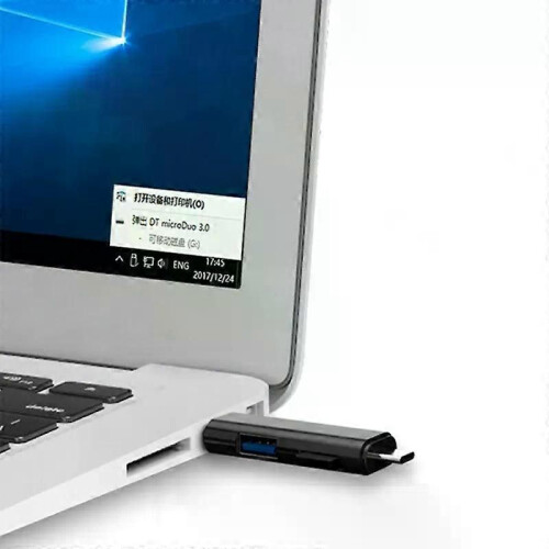 (White) Mobile Phone s 5-in-1 USB Type C/USB/TF/SD Memory Card Reader OTG Adapter 2