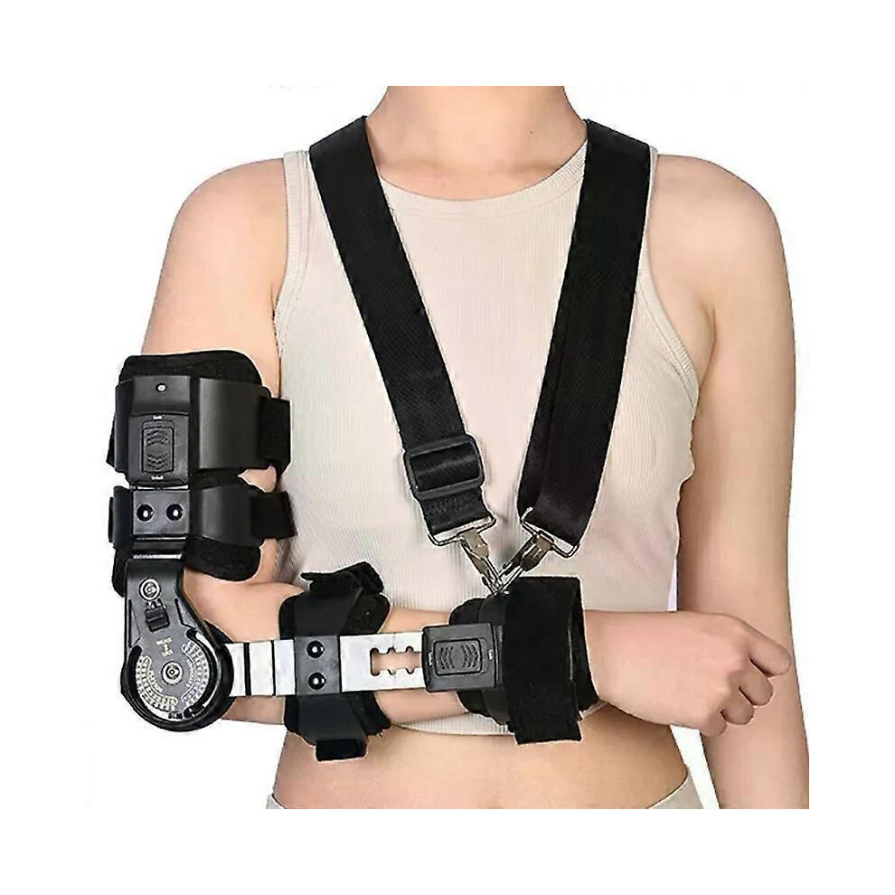 (Right) Elbow joint fixation brace ROM hinged Shoulder Arm Sling Forarm Braces Support Splint Orthosis