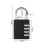 (Nero) Lucchetto mini impermeabile con combinazione di codice password a 4 cifre, in lega di zinco, 1