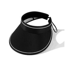 (nero)Cappelli da donna con visiera parasole pieghevole e protezione UV